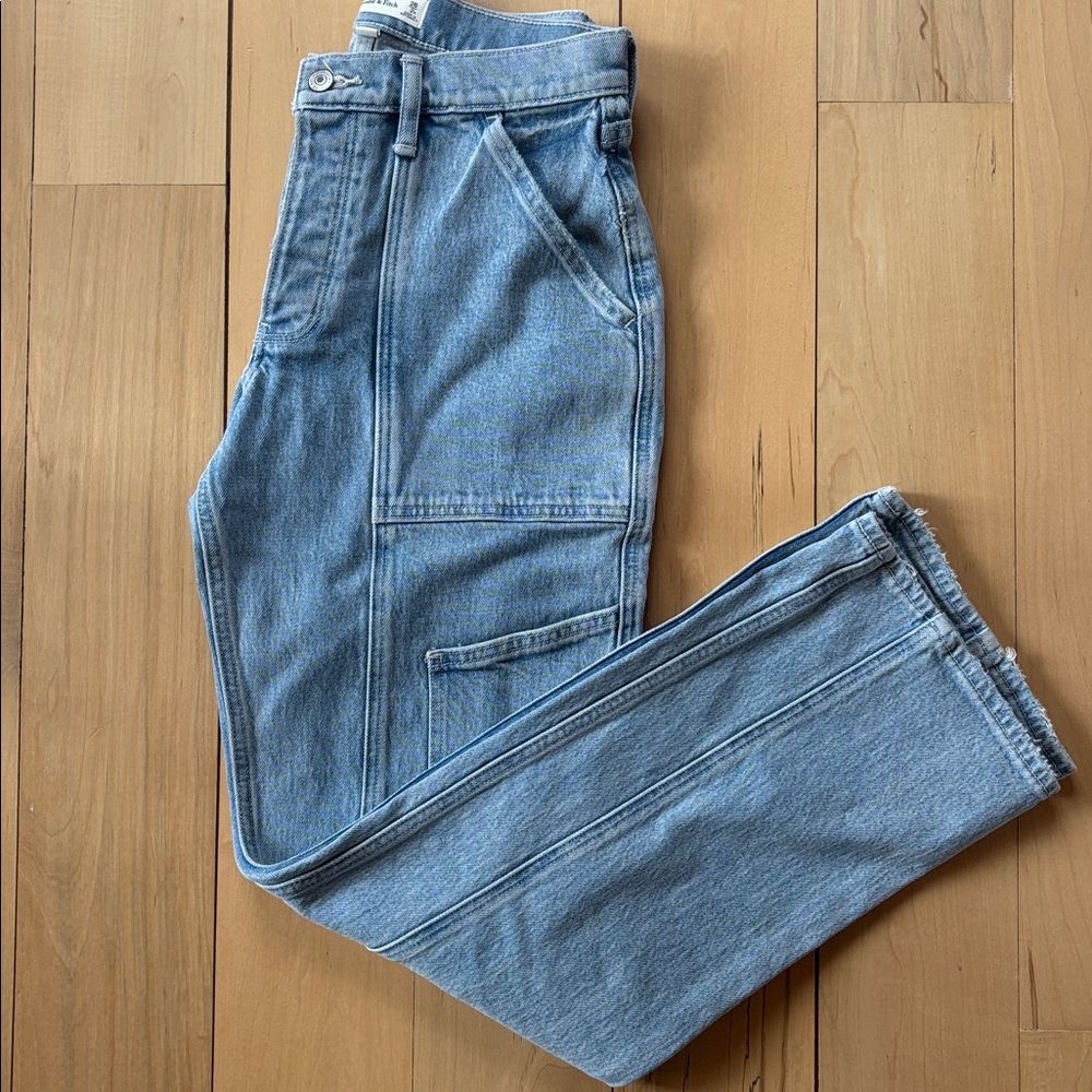 Abercrombie & Fitch Light Blue Women's Jeans Curve Love Carpenter.